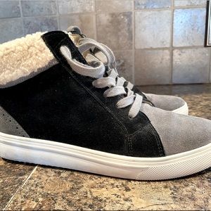 Blondo Suede & Shearling Sneaker Boots